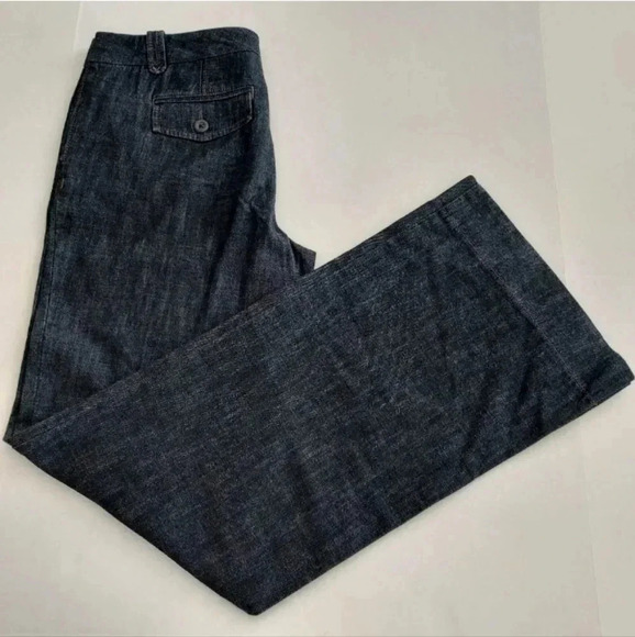 Women's Ann Taylor LOFT Marisa Wide Leg   Trousers, Blue, Size 6, Pre-Owned - Picture 3 of 6